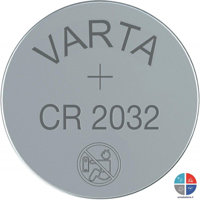 Pile électronique bouton lithium CR2032 Varta